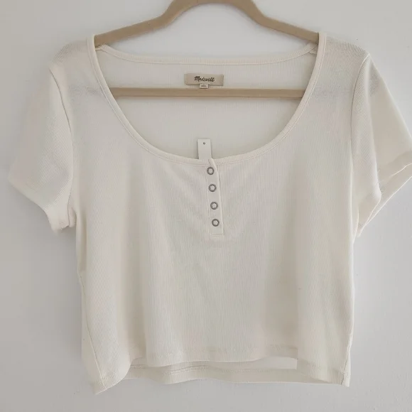 Madewell White Crop Top - Picture 4 of 8